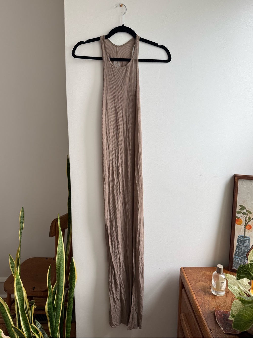 Rick Owens fine-ribbed midi dress